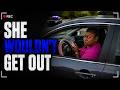 Traffic Stop Gets Chaotic When Woman Refuses To Get Out