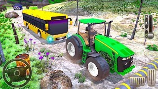 Tractor Pull Driving Simulator Game - Permainan Traktor Menarik Bus - Android GamePlay screenshot 2