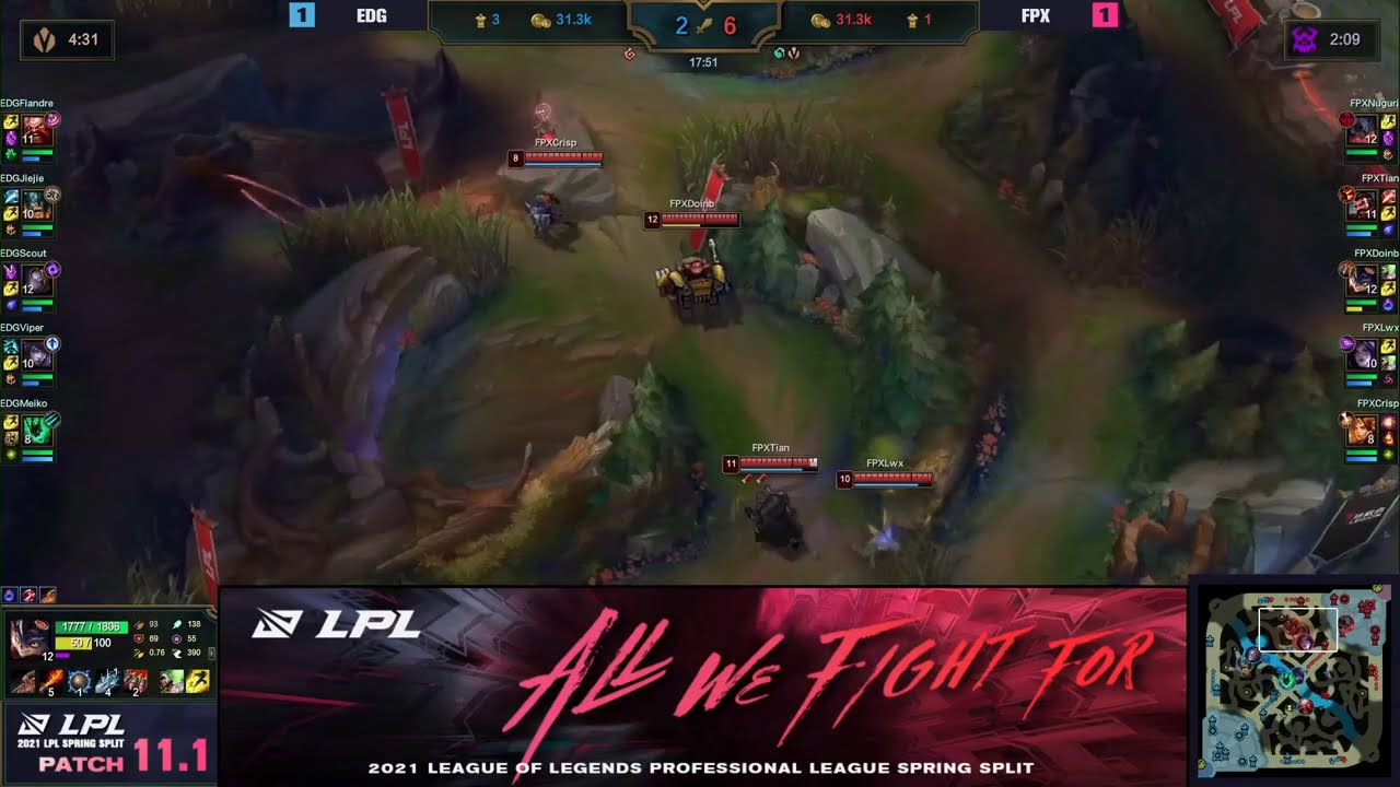 EDG vs. FPX Игра 3 | LPL Spring Split 2021 Чемпионат Китая | Edward Gaming vs FunPlus Phoenix