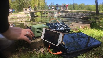 Guitar loop jam by the pond