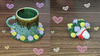 Beginner Friendly Tutorial|crochet rose Bouquet that turns into Coaster