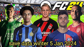 [PS4] FC 24 save data Winter 5 January 2024 for update 1.08 PS4 hen