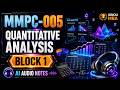 🎧 MMPC-005 Quantitative Analysis for Managerial Applications | Block 1 Audio Notes