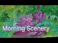 Step by step Tutorial/Painting Beautiful Morning Scenery/Acrylic painting for beginners 