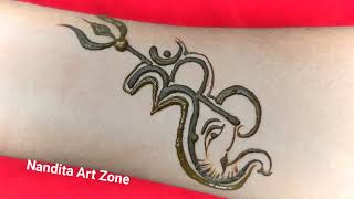 Ganesh Chaturthi Special Tattoo Mehndi Design | ganesha tattoo design #ganeshchaturthi