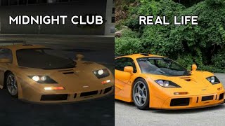 ALL VEHICLES (Midnight Club 3 DUB Edition/Remix) vs REAL LIFE