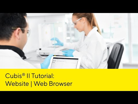 Accessing the Cubis® II Lab Balance with a Web Browser