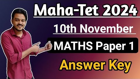 Maha-Tet Maths Paper 1 Answer Key Urdu English Medium 2024