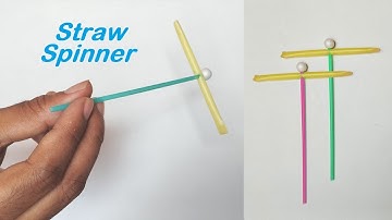 How to make a straw spinner | Easy straw fan | Easy toys
