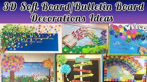 (part-2)3d bulletin board ideas/paper flowers bulletin board ideas..