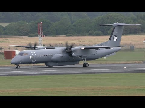 *MULTI-MISSION PATROL DASH 8!* L3 Comms Q400 Departing Prestwick for Farnborough Airshow 2018
