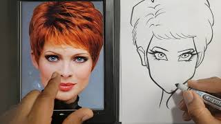 The Basics of Drawing a Caricature of a Female Face.