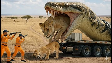 Unbelievable Moment: Giant Python Attacks Mother Lion — What the Heroes Did Will Shock You!