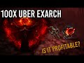Loot from 100x Uber Exarch and 100x regular Exarch (Path of Exile 3.24 Necropolis League)