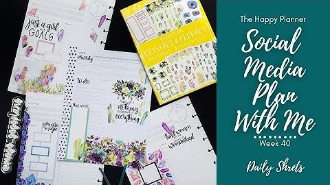 PWM | Daily Sheets | Social Media | Week 40 | The Happy Planner