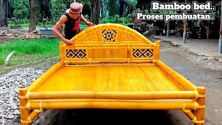 Membuat tempat tidur dari bambu//ranjang bambu//model terbaru...