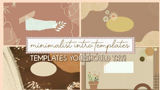 Free Minimalist Intro Templates | No Text | Cute Intro Templates | Kawaii Intro Templates