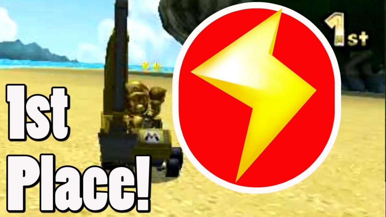 Mario Kart 7 Item Smuggling Lightning Bolt to 1st Place! [Stream