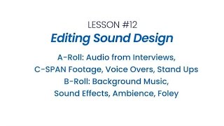 Lesson #12 - Editing the Sound Levels in your StudentCam Documentary