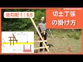 切土丁張【法勾配1：0.5】を実際に掛けてみました