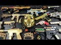 Toy gold weapons  bead throwing guns  hacker mask  anonymous  v for vandetta