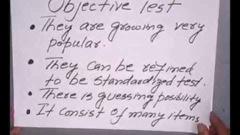 OBJECTIVE AND SUBJECTIVE TYPE TEST