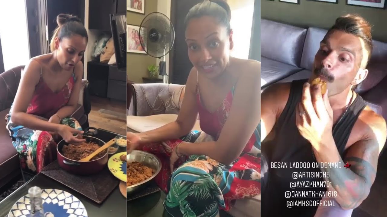 Bipasha Basu making BESAN KE LADOO for hubby Karan Singh Grover | Bipasha Basu Karan 4th Anniversary