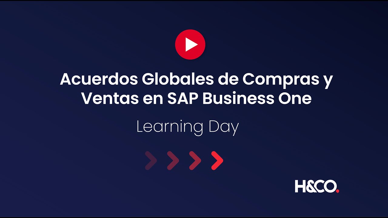 Acuerdos Globales de Compras y Ventas en SAP Business One - YouTube