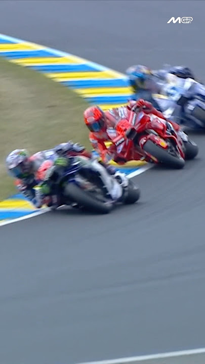 THIS battle for the lead ⚔️ (w/ Marc Marquez & Fabio Quartararo) #motogp