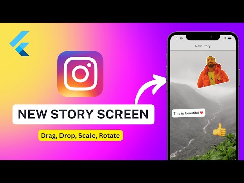 How to drag, drop, scale & rotate widgets in Flutter like Instagram - video from Best Tech Guru