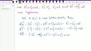Vectors : - ( Coplanar vectors ; Solving problem ) - 65.