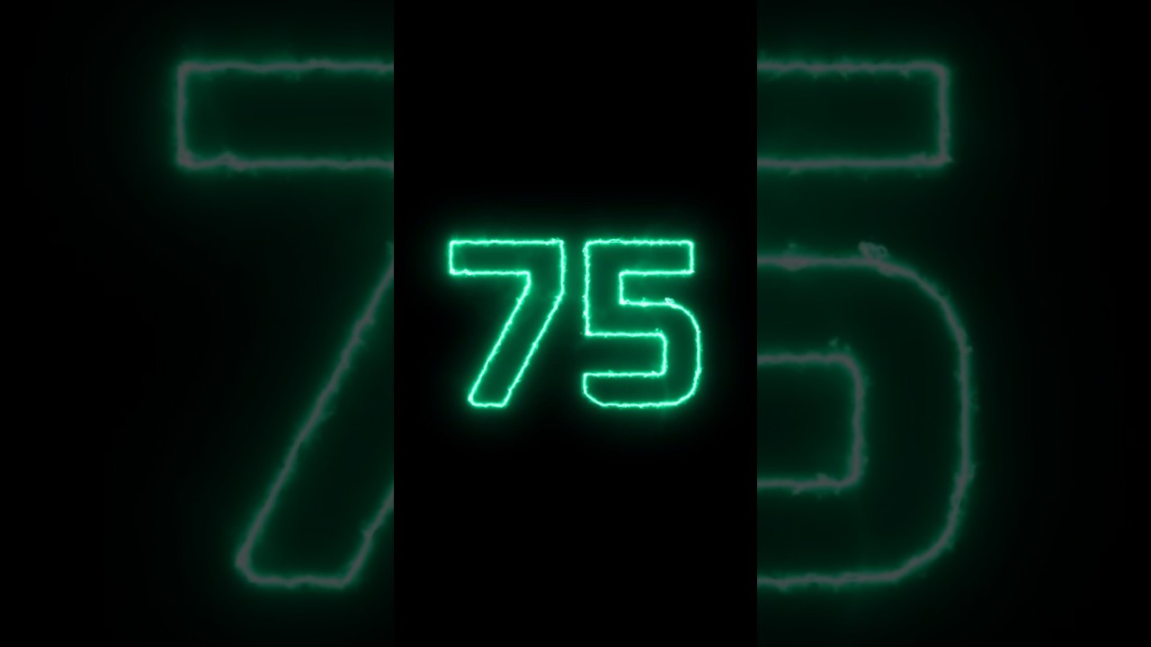 75 Second Countdown Timer with  Beep sound and Alarm Digital Clock Green neon light glowing number