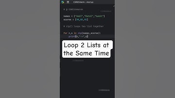 How to loop two lists at the same time in python #pythontutorial #python #pythonprogramming #cs