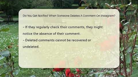 Do You Get Notified When Someone Deletes A Comment On Instagram? - Everyday-Networking
