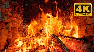 Relaxing Night By The Cozy Fireplace 🔥 Beautiful Fireplace Burning 4K Uhd & Crackling Fire 3 Hours