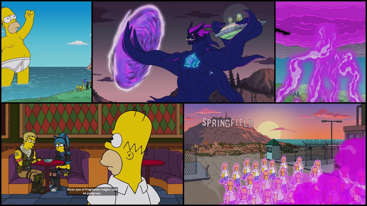 Fortnite X Simpsons | Todos los Cortos Animados en Español - España (Episodios del 1 al 4) 