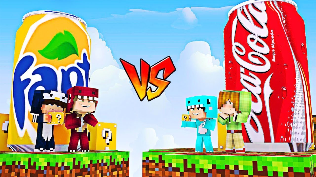 ⁣BEBE MILO ISLA de COCA COLA VS ISLA de FANTA ? MINECRAFT