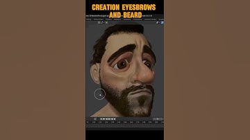 Beard and eyebrow creation process #3d #blender #art #animation