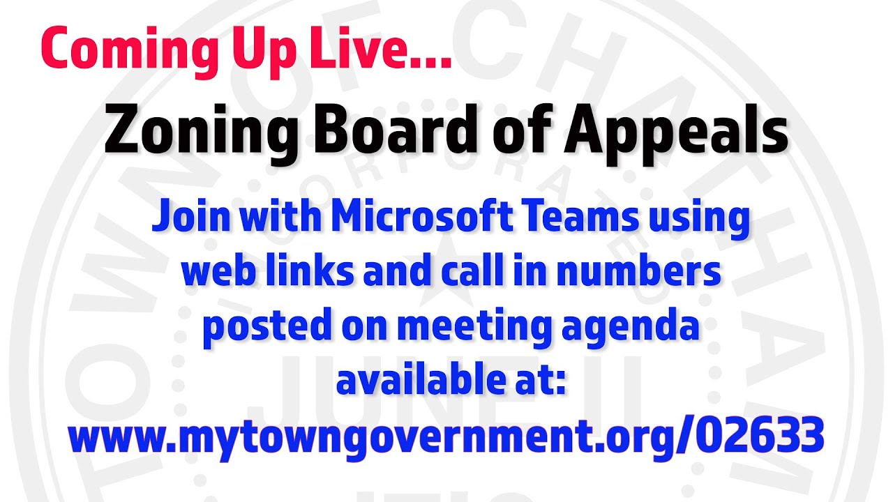 Town of Chatham Zoning Board of Appeals YouTube