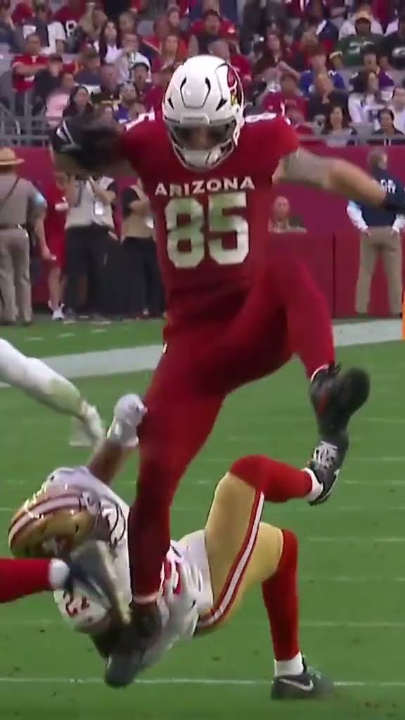 bro hit the pigeon pose midair ? #treymcbride #arizona #cardinals #nfl