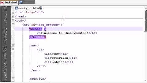 HTML5 Tutorial   9   Laying Out the Website