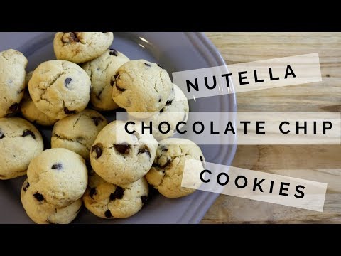 Nutella Centre Chocolate Chip Cookies | Simple Recipe |
