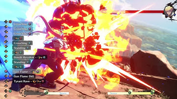 Sol Badguy combo 6: 6h counter hit