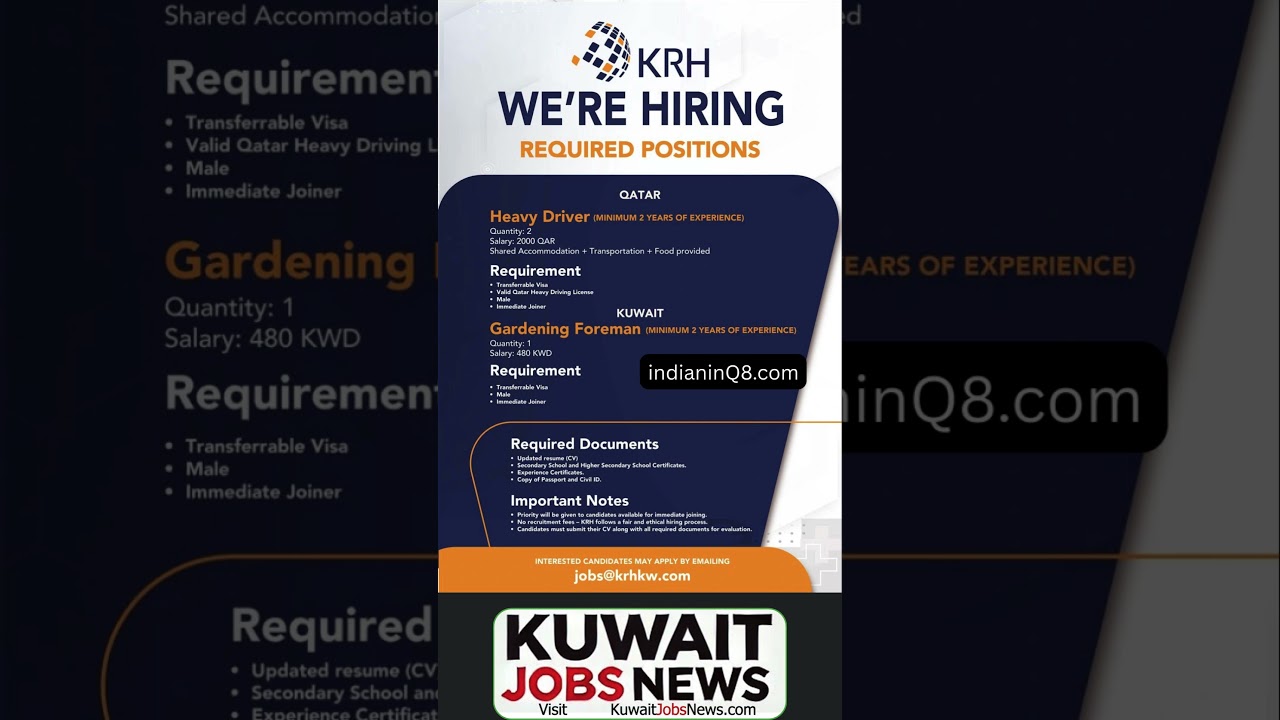 Kuwait & Qatar Jobs 2026 Heavy Driver & Foreman Urgent Hiring | Gulf Jobs Today 🇰🇼🇶🇦 