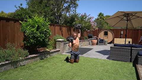 Tall Kneeling Alternating Dumbbell Press