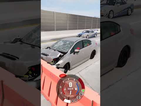 У какой машины лучше тормоза 😂 ? #shorts BeamNG Drive