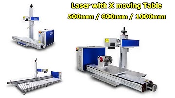 Motorized X-axis 500mm Movable Fiber Laser Marking Machine Large Metal Engraving Machine