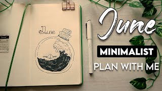 Minimalist Plan With Me | June 2024 Bullet Journal Setup with Phomemo Mini Printer