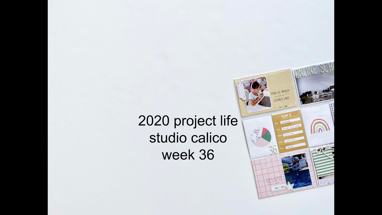 2020 project life process video | studio calico | week 36 - YouTube