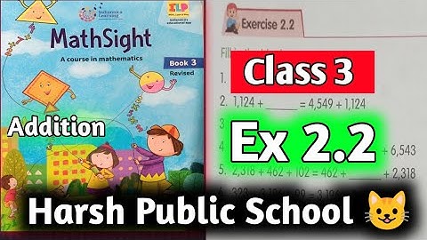 Class 3 Maths| Mathsight Class 3| Maths Class 3|Chapter 2 Addition| Ex 2.2 |HPS Gurugram| Mathsight